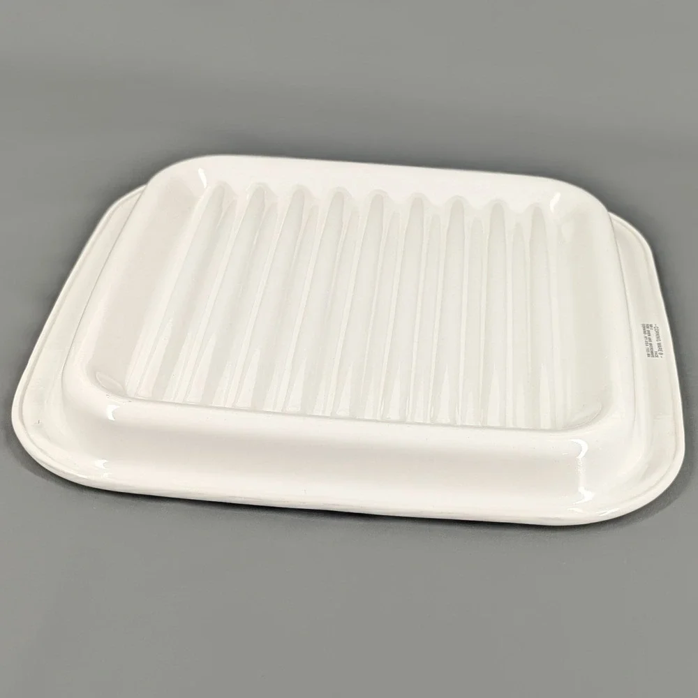 Corning Ware MR-2 Microwave Roasting Rack White Pyroceram 11.5in Square Tray
